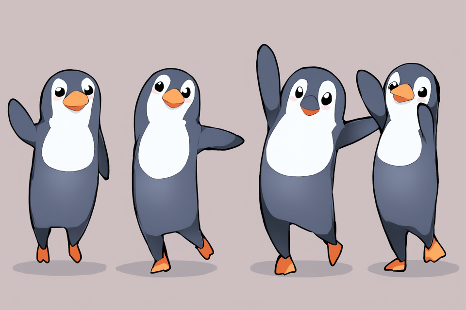 Pengia action pose set